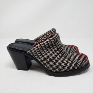 Woolrich Houndstooth Wool Mules size 6